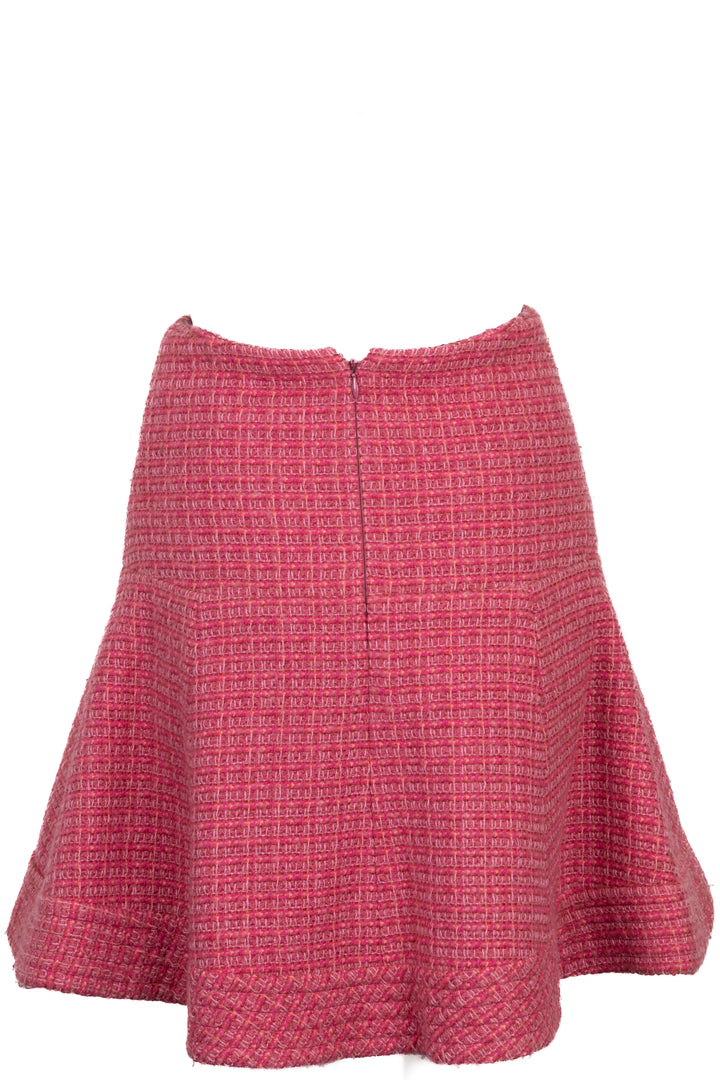 CHANEL 2013 Mini-jupe évasée en tweed rose