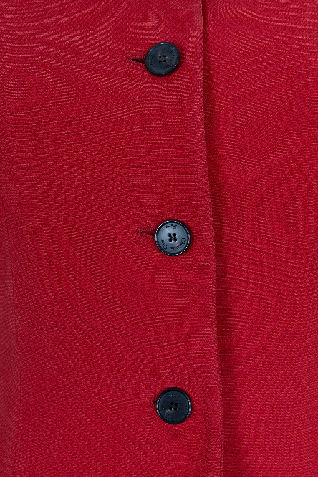 CHRISTIAN DIOR Fitted Short Sleeve Jacket Red