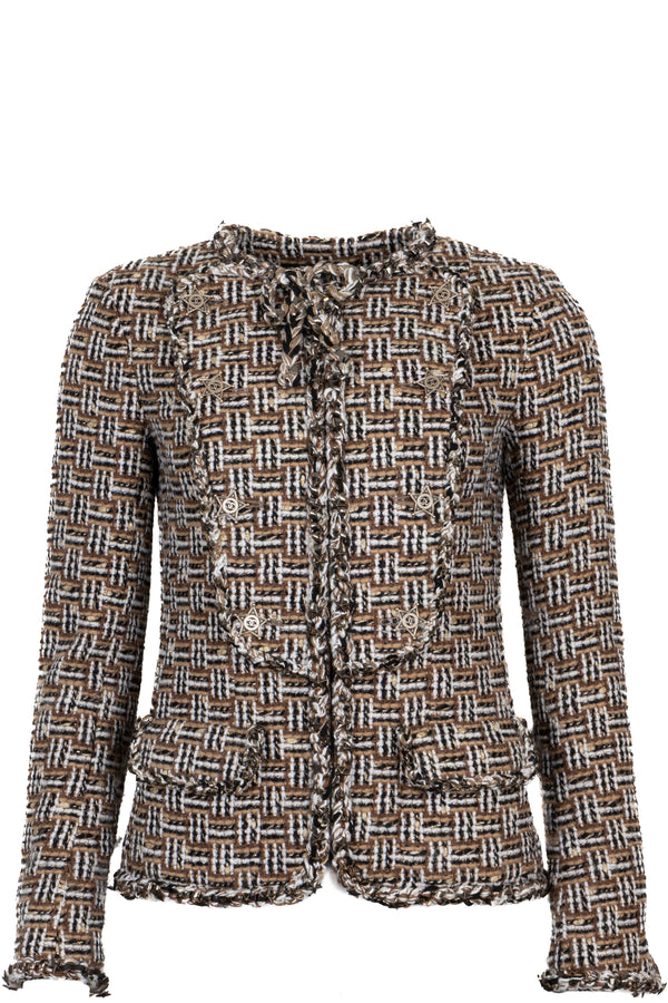 CHANEL Paris-Dallas Jacket Tweed Brown