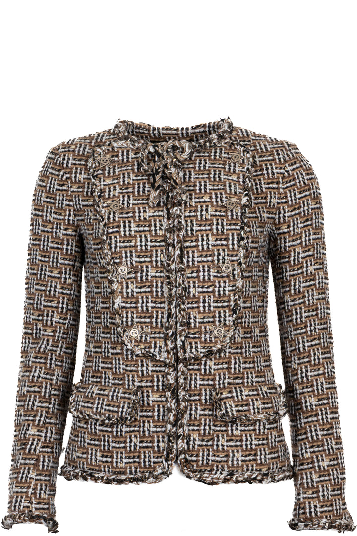 CHANEL Paris-Dallas Jacket Tweed Brown