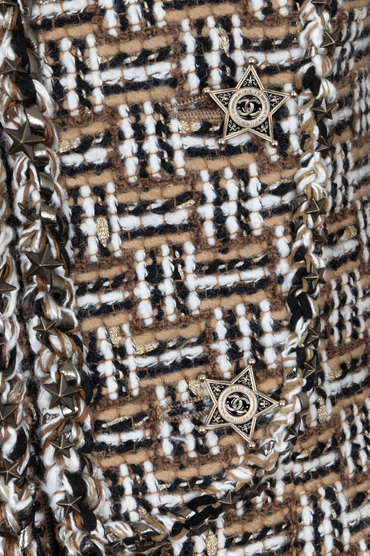 CHANEL Paris-Dallas Jacket Tweed Brown