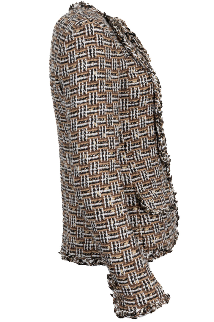 CHANEL Paris-Dallas Jacket Tweed Brown