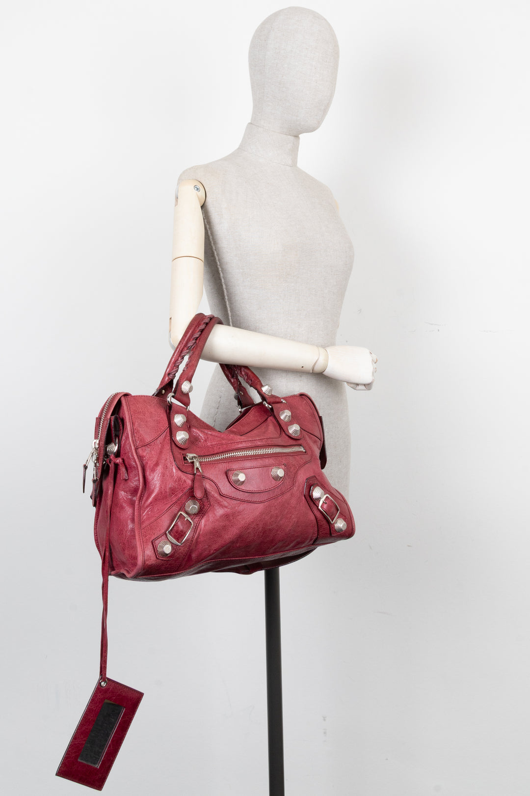 BALENCIAGA City Tote Bag Leather Red