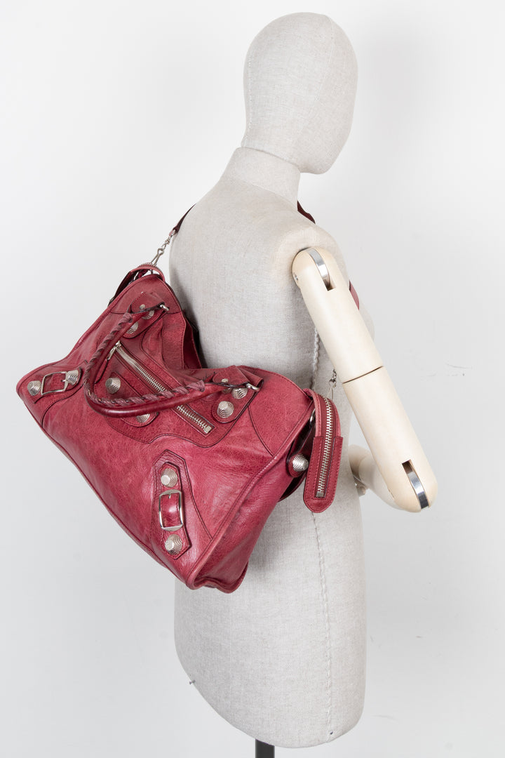 BALENCIAGA City Tote Bag Leather Red