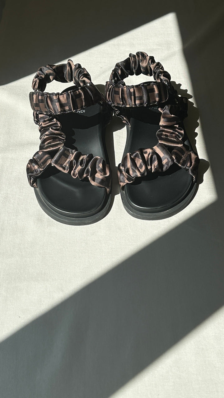 FENDI Raso Zucca Print Flats