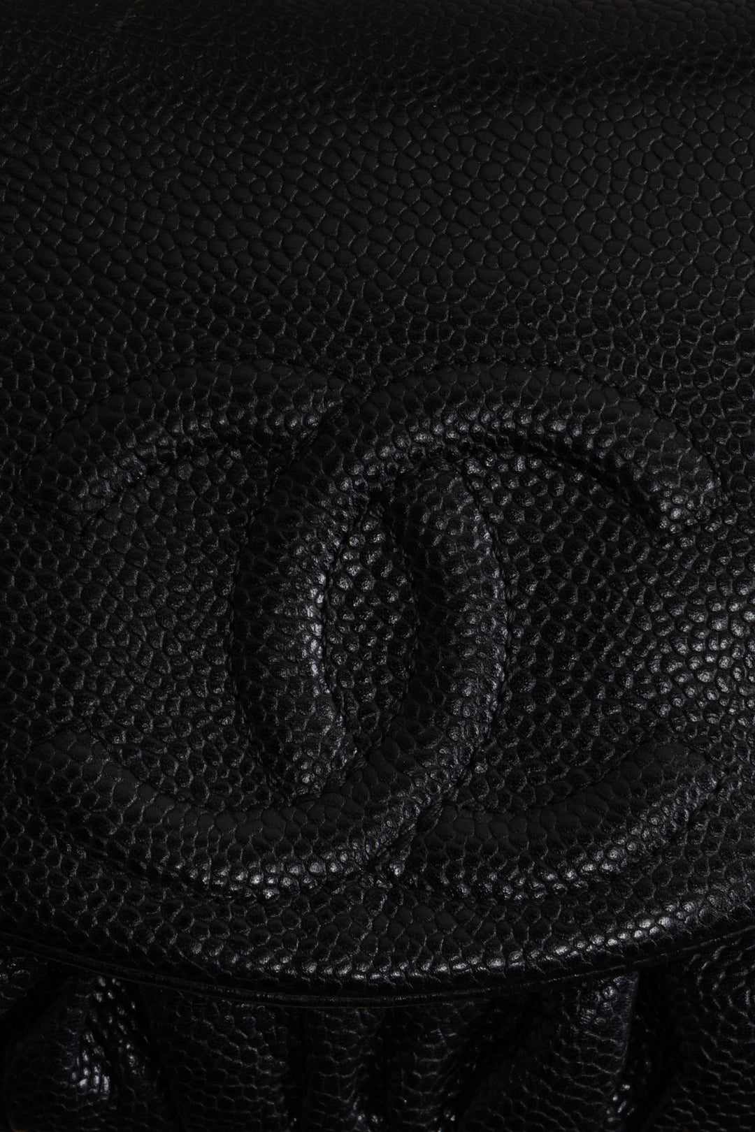 CHANEL CC Half Moon WOC Caviar Black