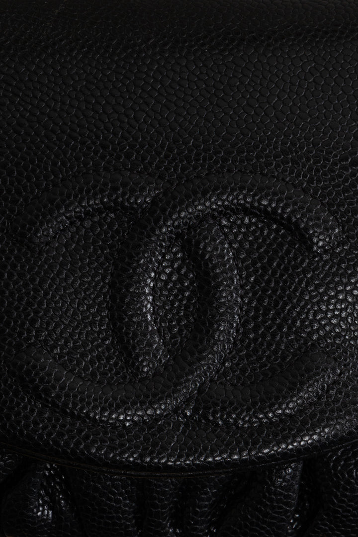 CHANEL CC Half Moon WOC Caviar Black