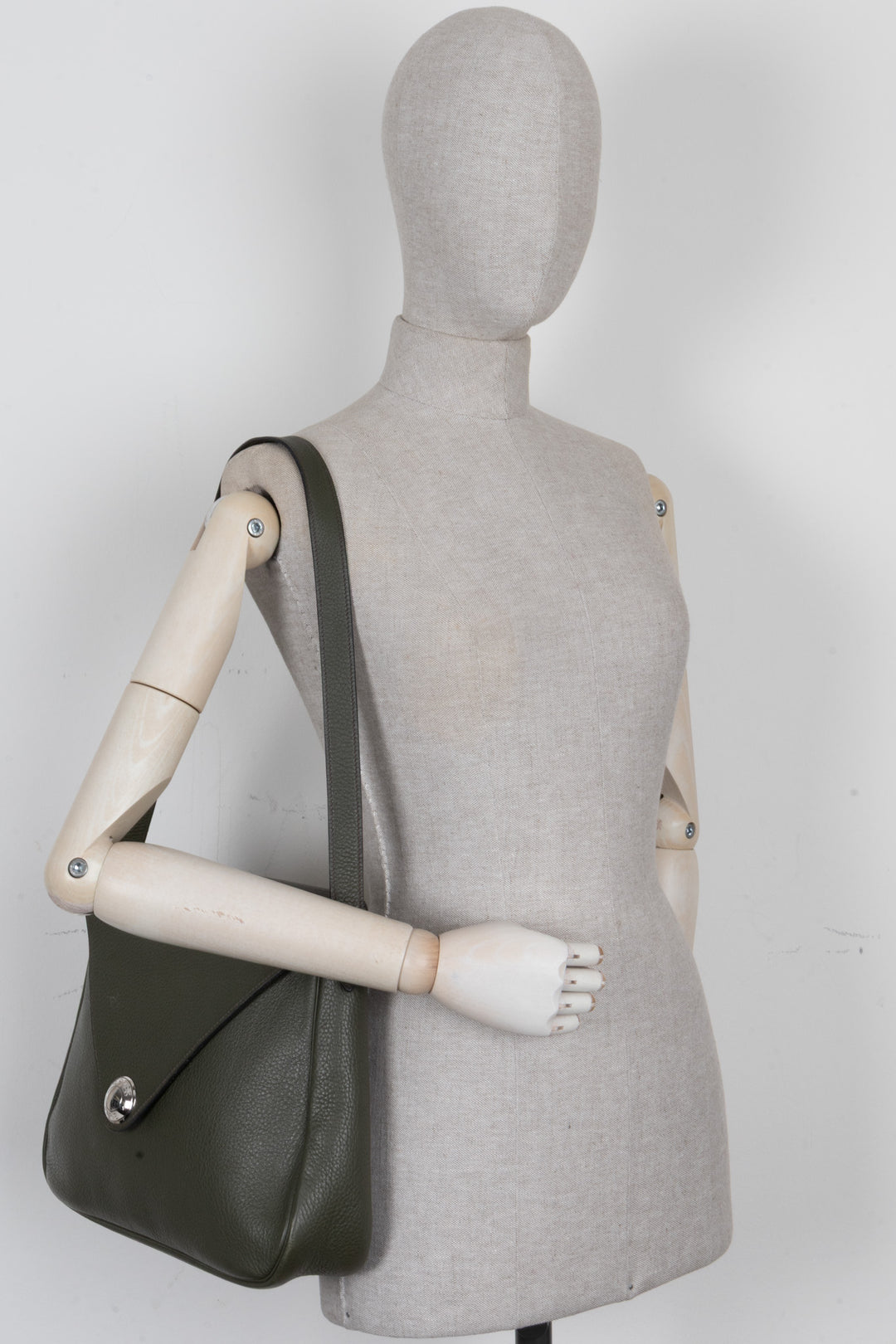 HERMÈS Christine Bag 35 Fjord Leather Green
