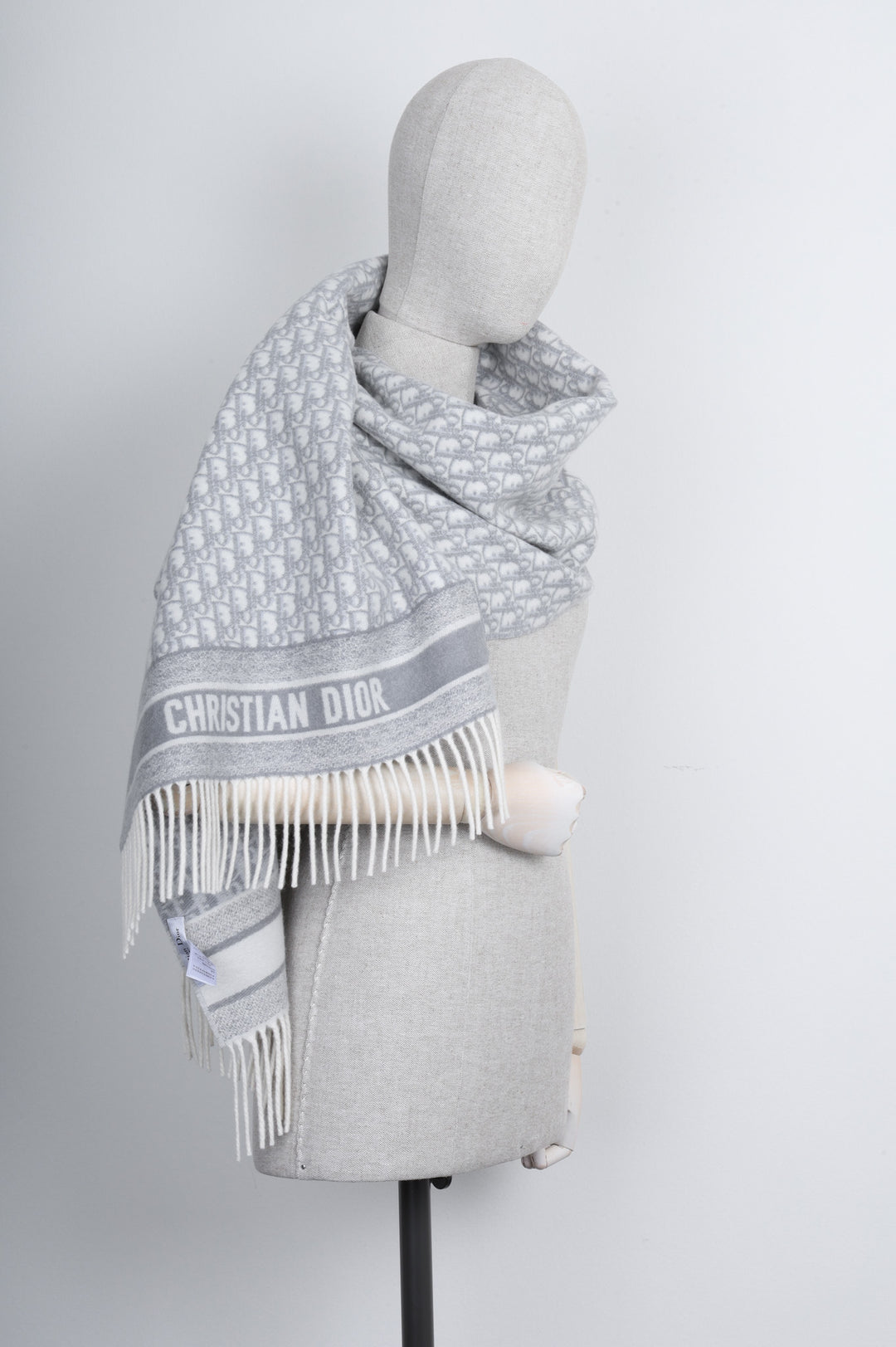 CHRISTIAN DIOR Oblique Scarf Cashmere