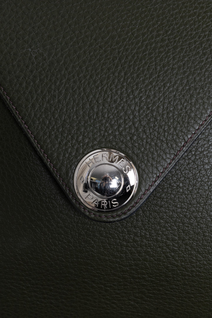 HERMÈS Christine Bag 35 Fjord Leather Green