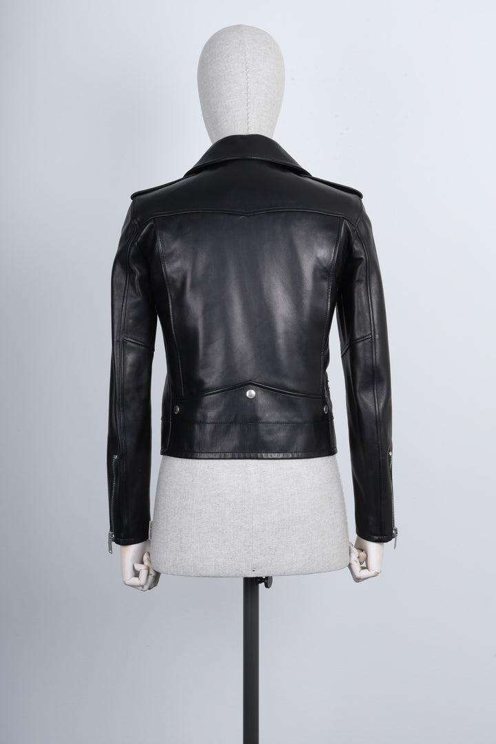 SAINT LAURENT Biker Leather Jacket Black