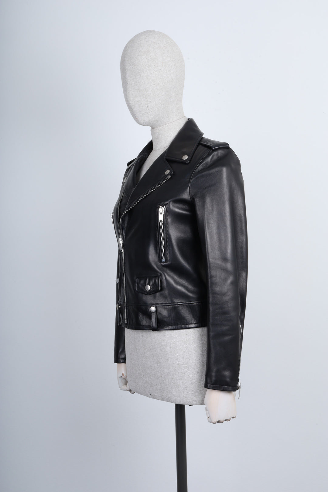 SAINT LAURENT Biker Leather Jacket Black