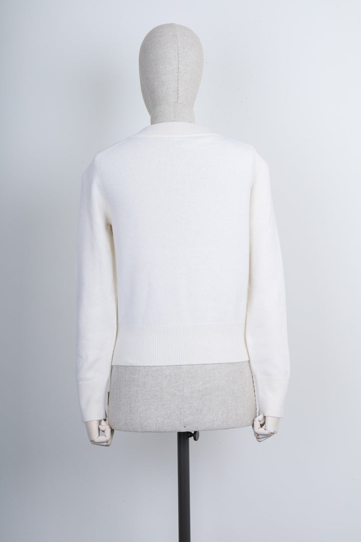 HERMÈS Pullover Offwhite Beige and Yellow