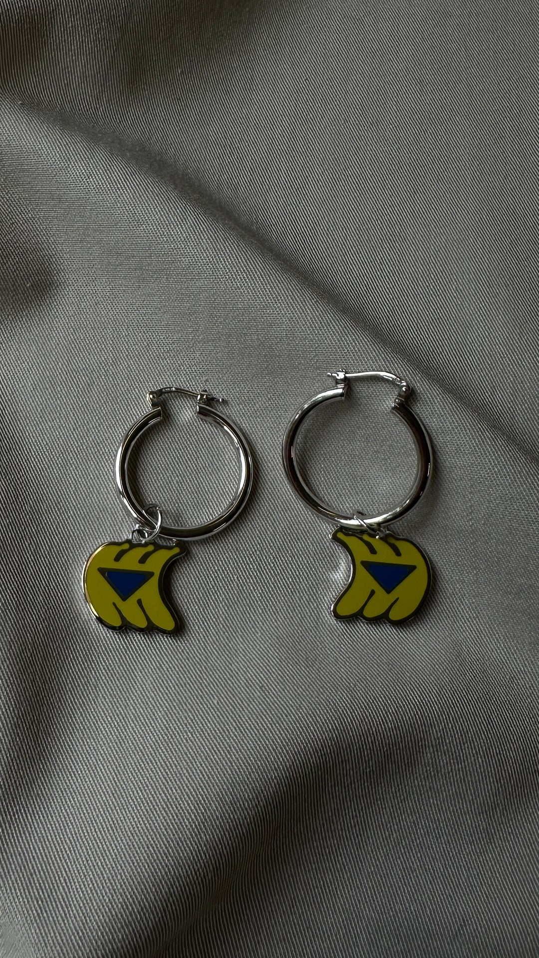 PRADA Banana Earrings Sterling Silver