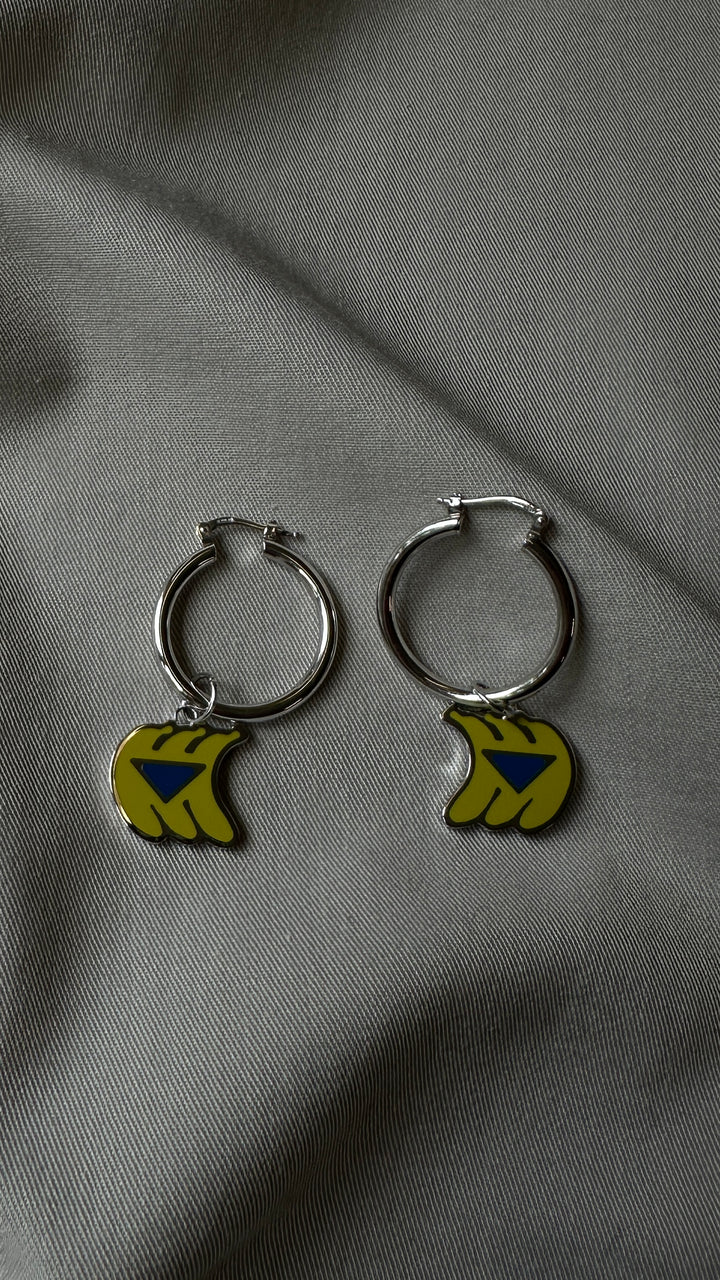 PRADA Banana Earrings Sterling Silver