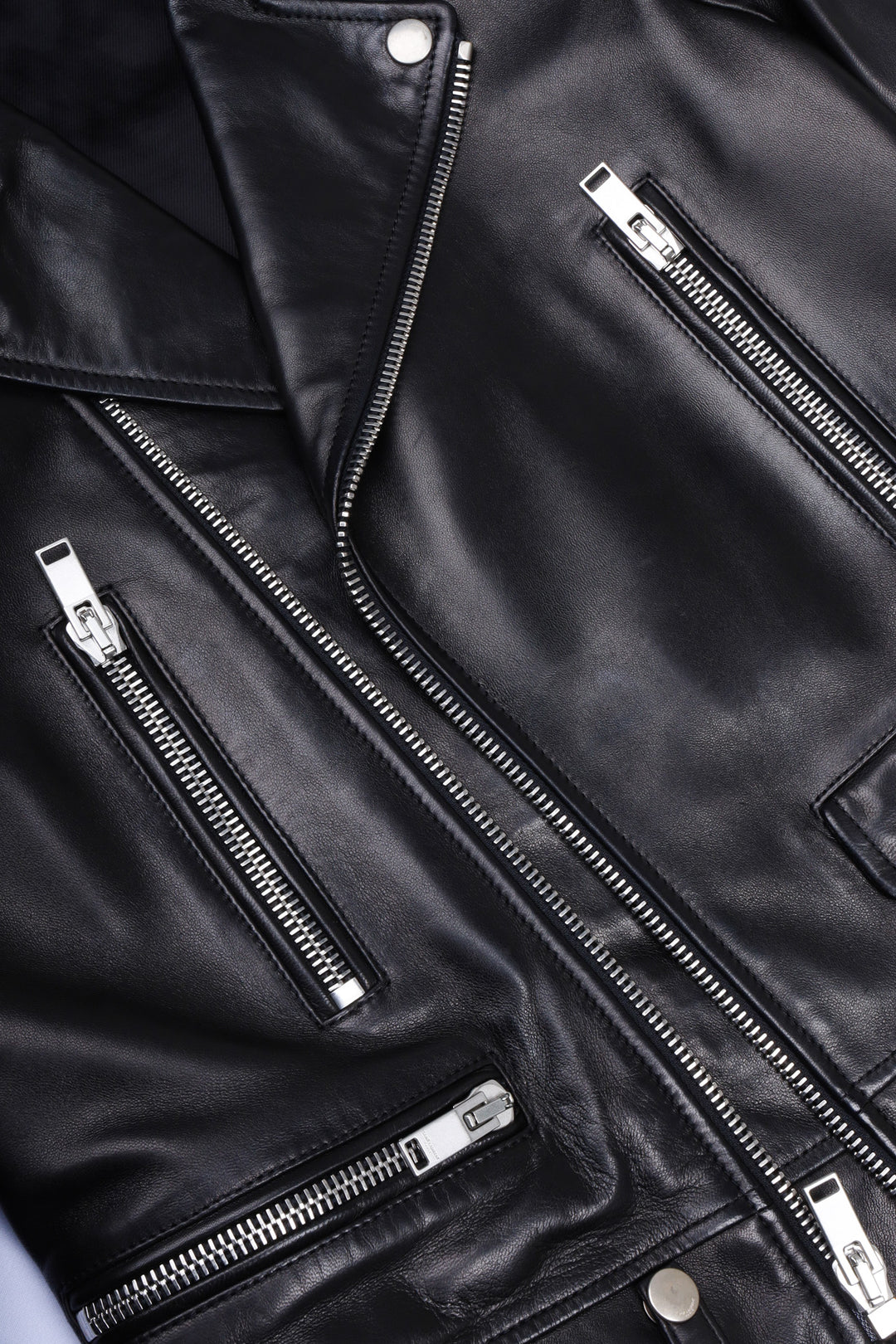 SAINT LAURENT Biker Leather Jacket Black