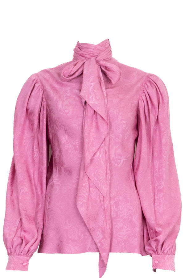 GUCCI Flower Blouse Silk Pink