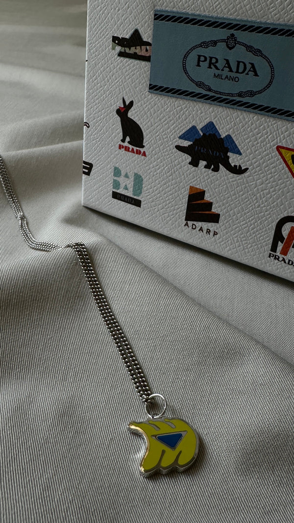 Collier banane PRADA en argent sterling