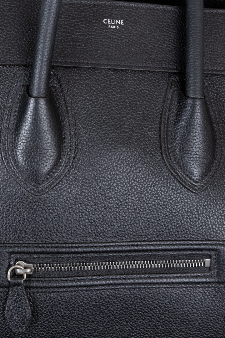 CELINE Mini Luggage Tote Bag Black