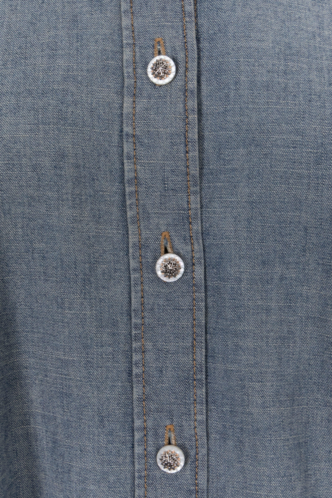 CHRISTIAN DIOR Ruffled Blouse Denim Blue