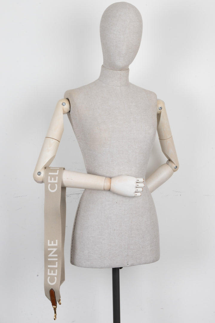 CELINE Bag Strap Canvas Beige Canvas Beige