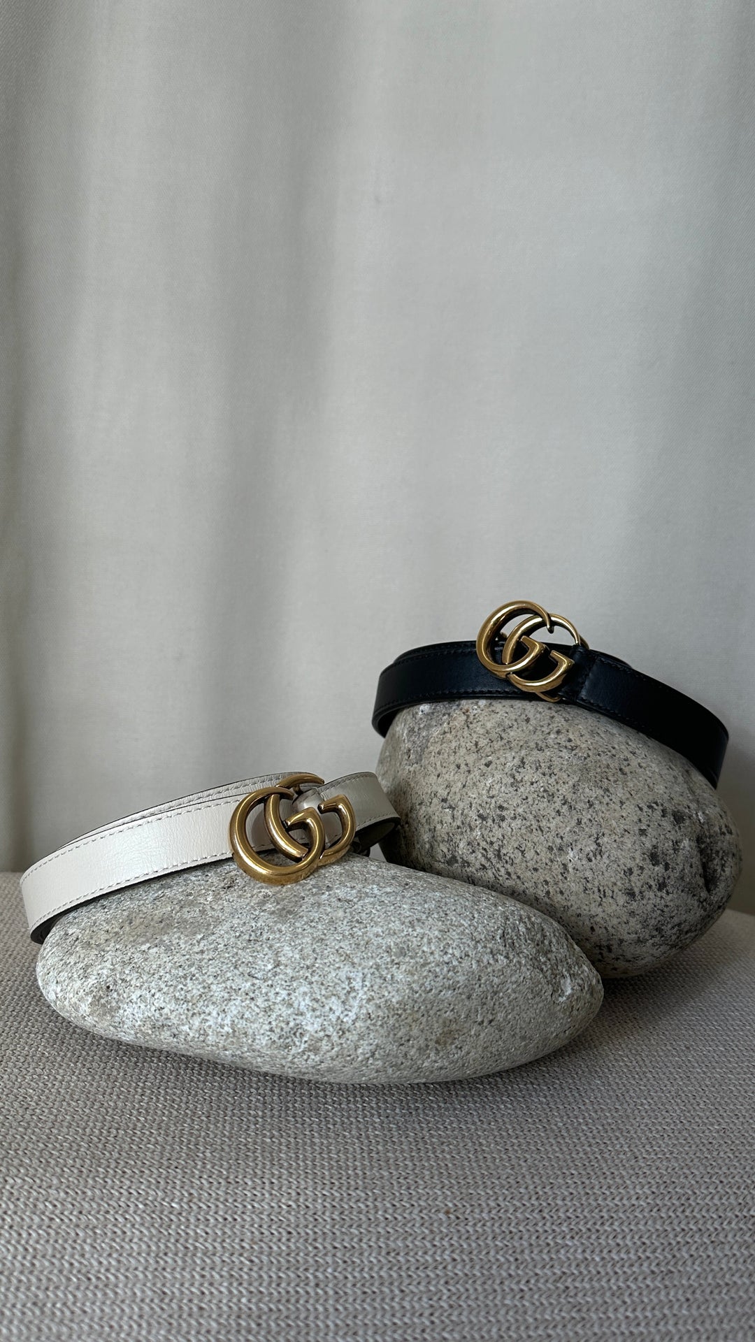 Ceinture GUCCI Marmont fine ivoire