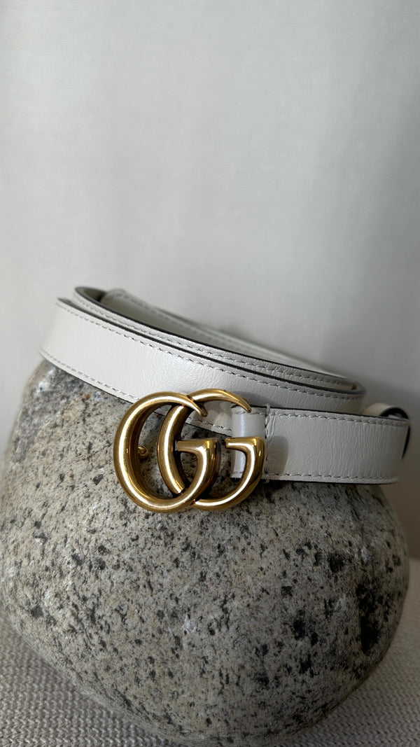 Ceinture GUCCI Marmont fine ivoire