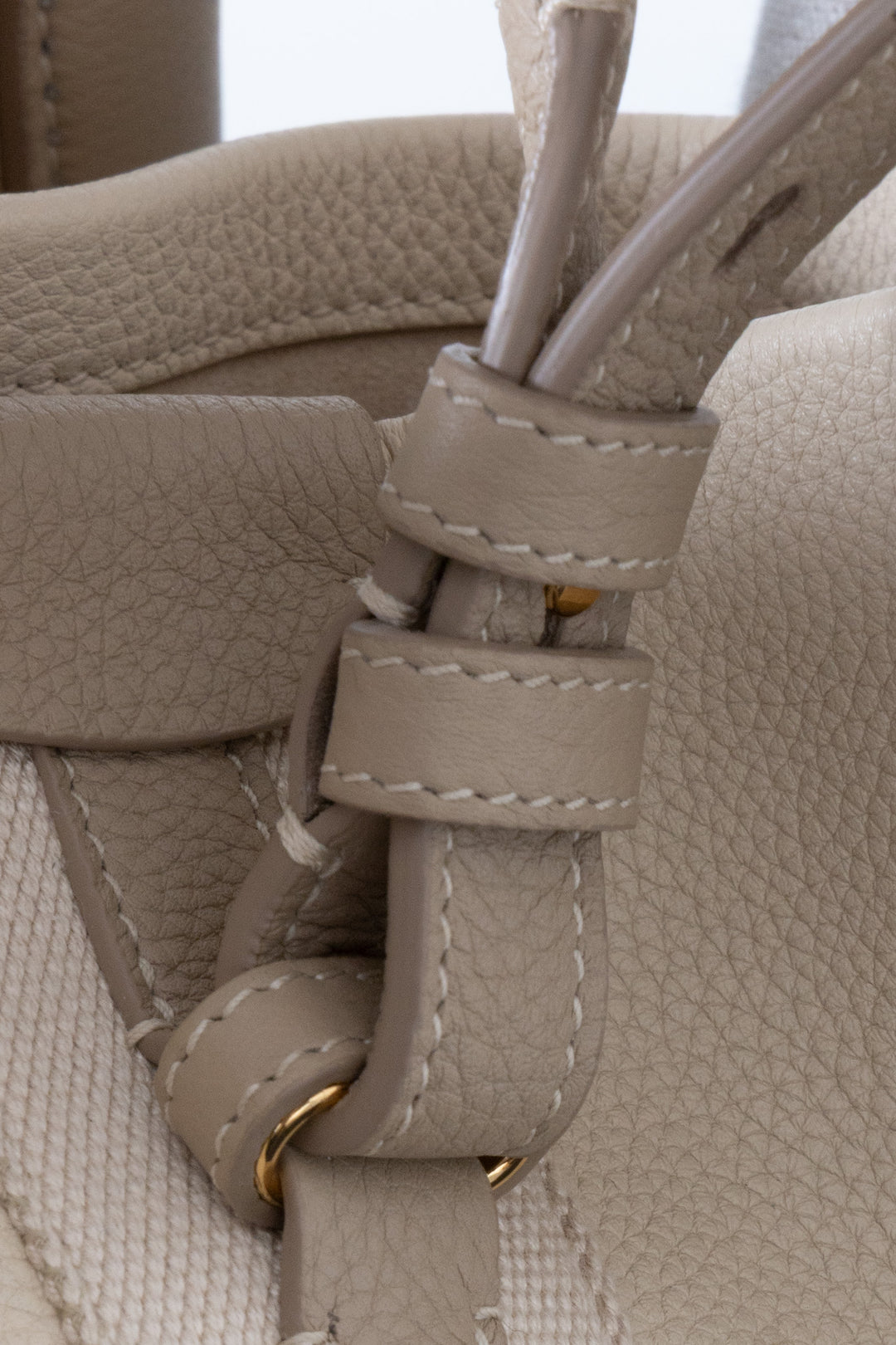 LORO PIANA Bale Bag Large Leather Ivory