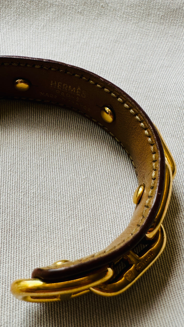 HERMÈS Chain d`Ancre Cuff Gold Yellow