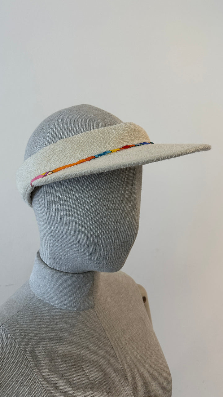 HERMÈS Visor Hat Terry Cloth Ivory