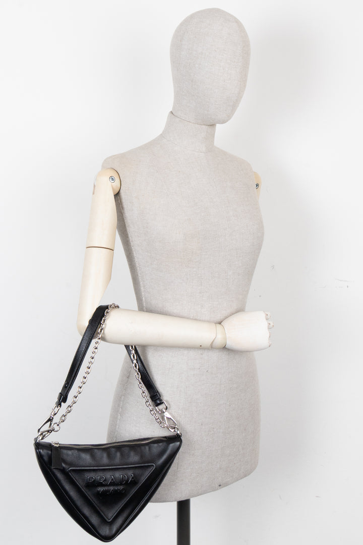 PRADA Triangle Bag Leather Black
