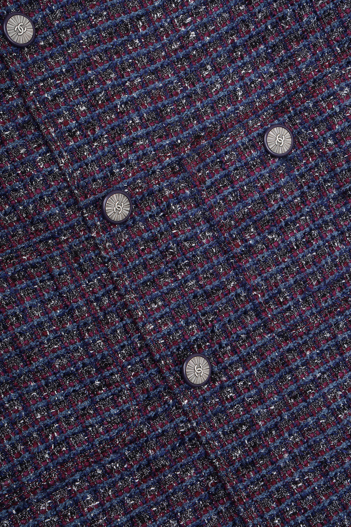 CHANEL 2014 Tweed Coat Purple