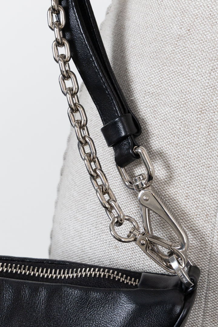 PRADA Triangle Bag Leather Black