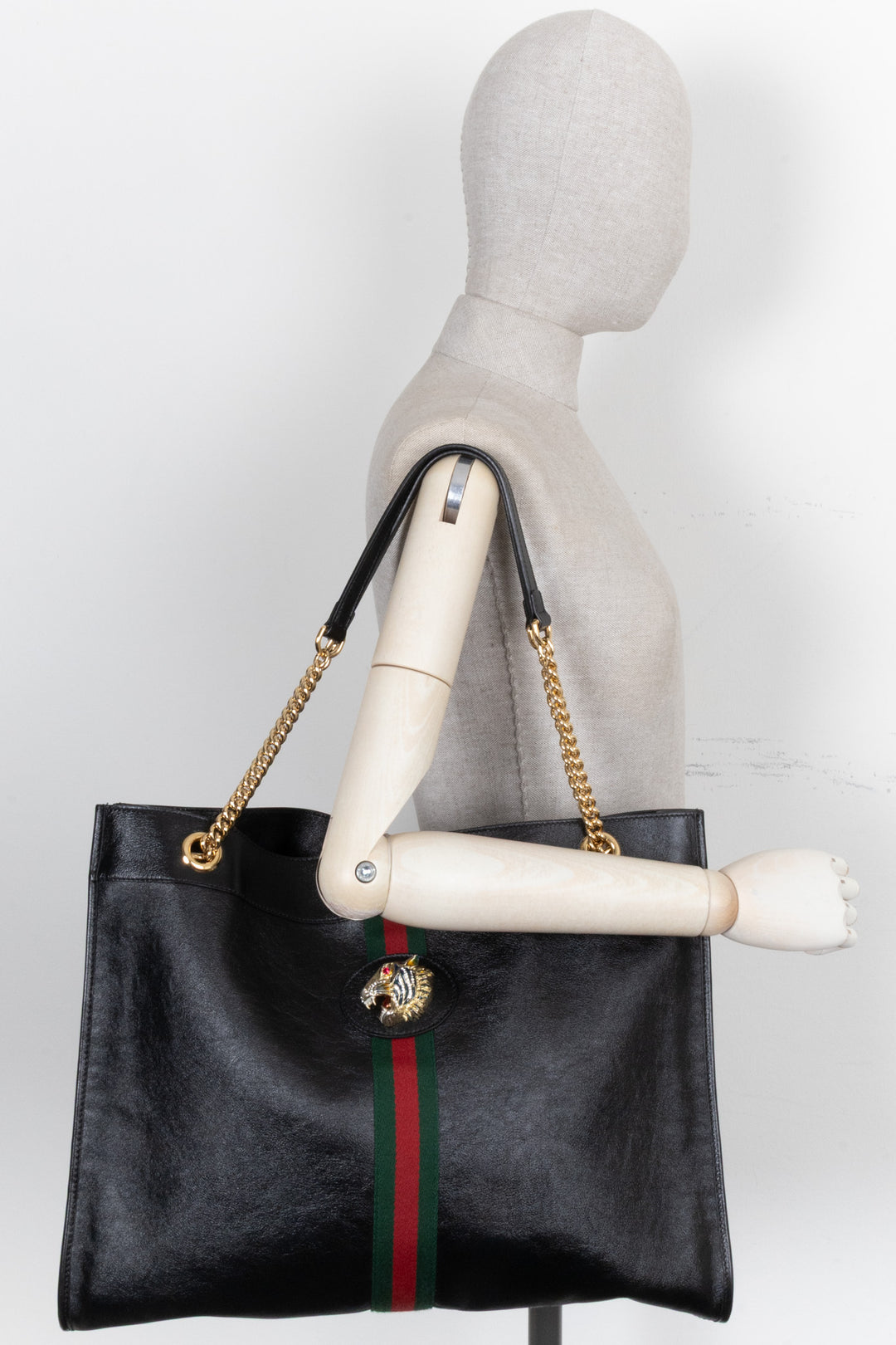 GUCCI Cabas Rajah Cuir Noir