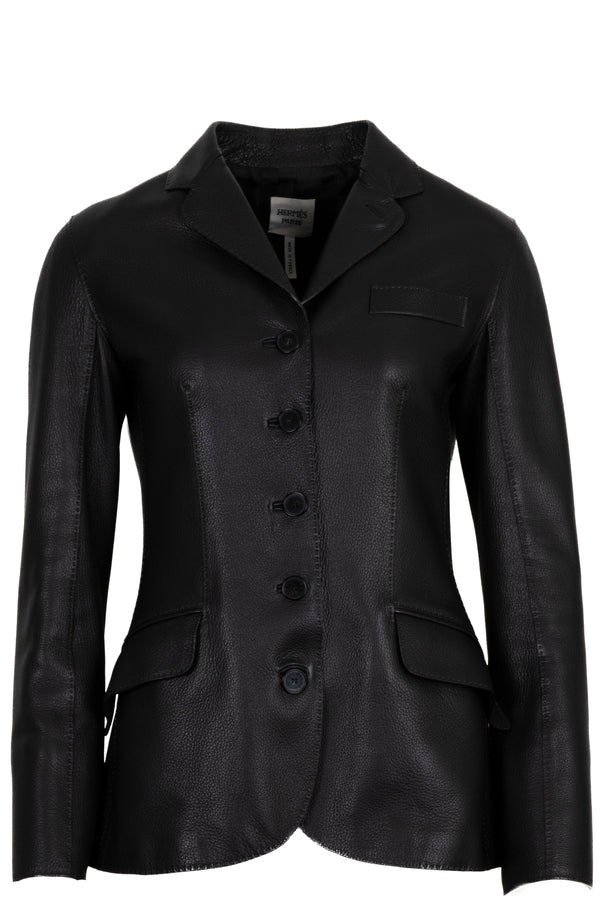 HERMÈS Equestrian Jacket Deer Leather Brown