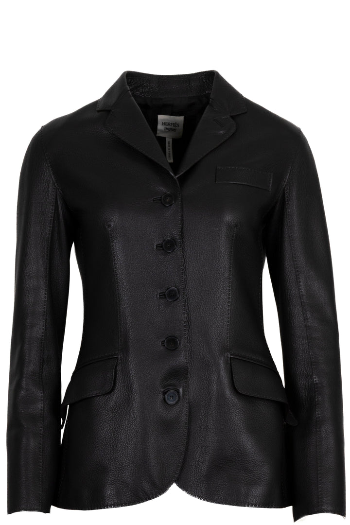 HERMÈS Equestrian Jacket Deer Leather Brown