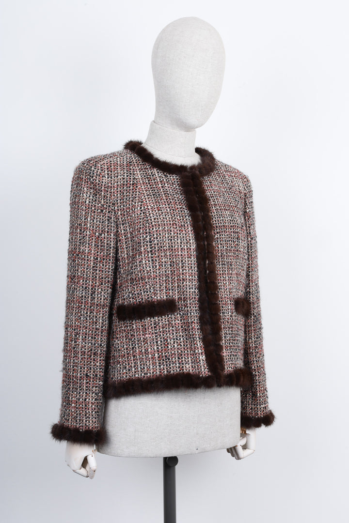 CHANEL  2003 Jacket Tweed and Fur
