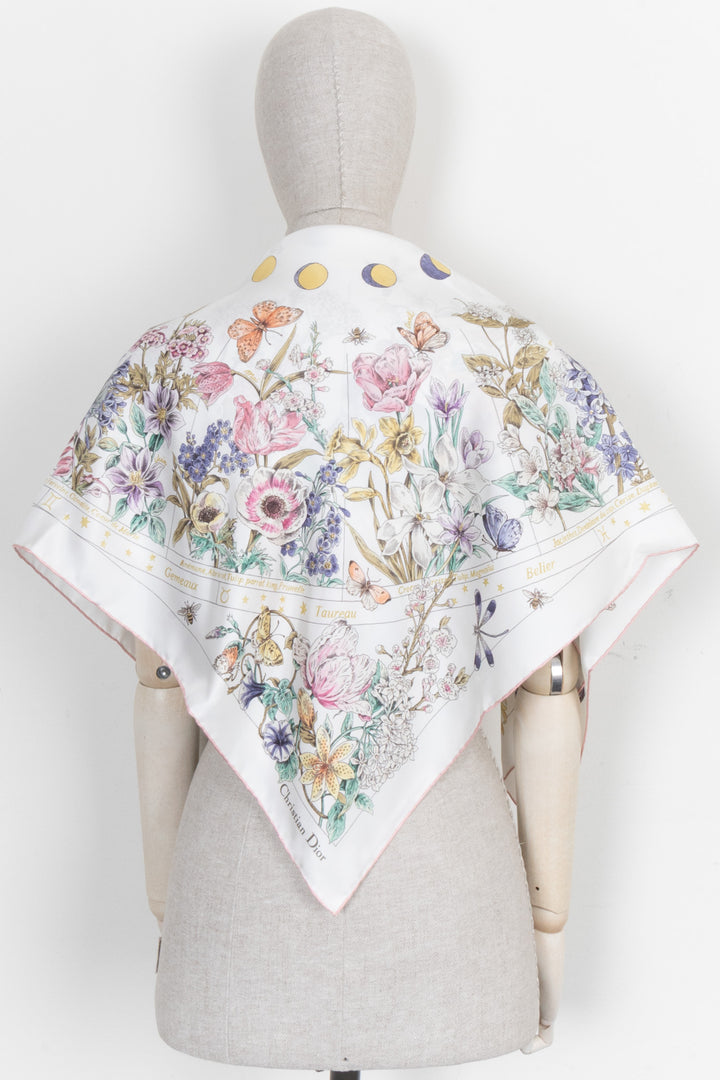 CHRISTIAN DIOR Astral 90 Floral White Square
