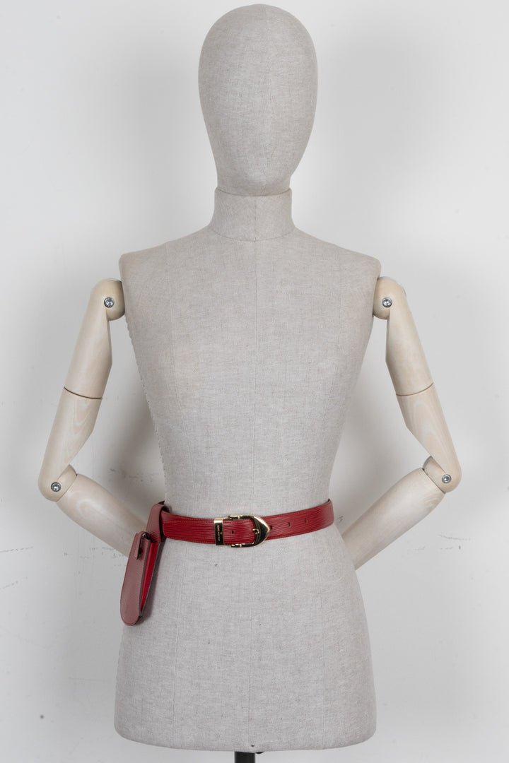 LOUIS VUITTON Sherwood Belt Bag Epi Leather Red
