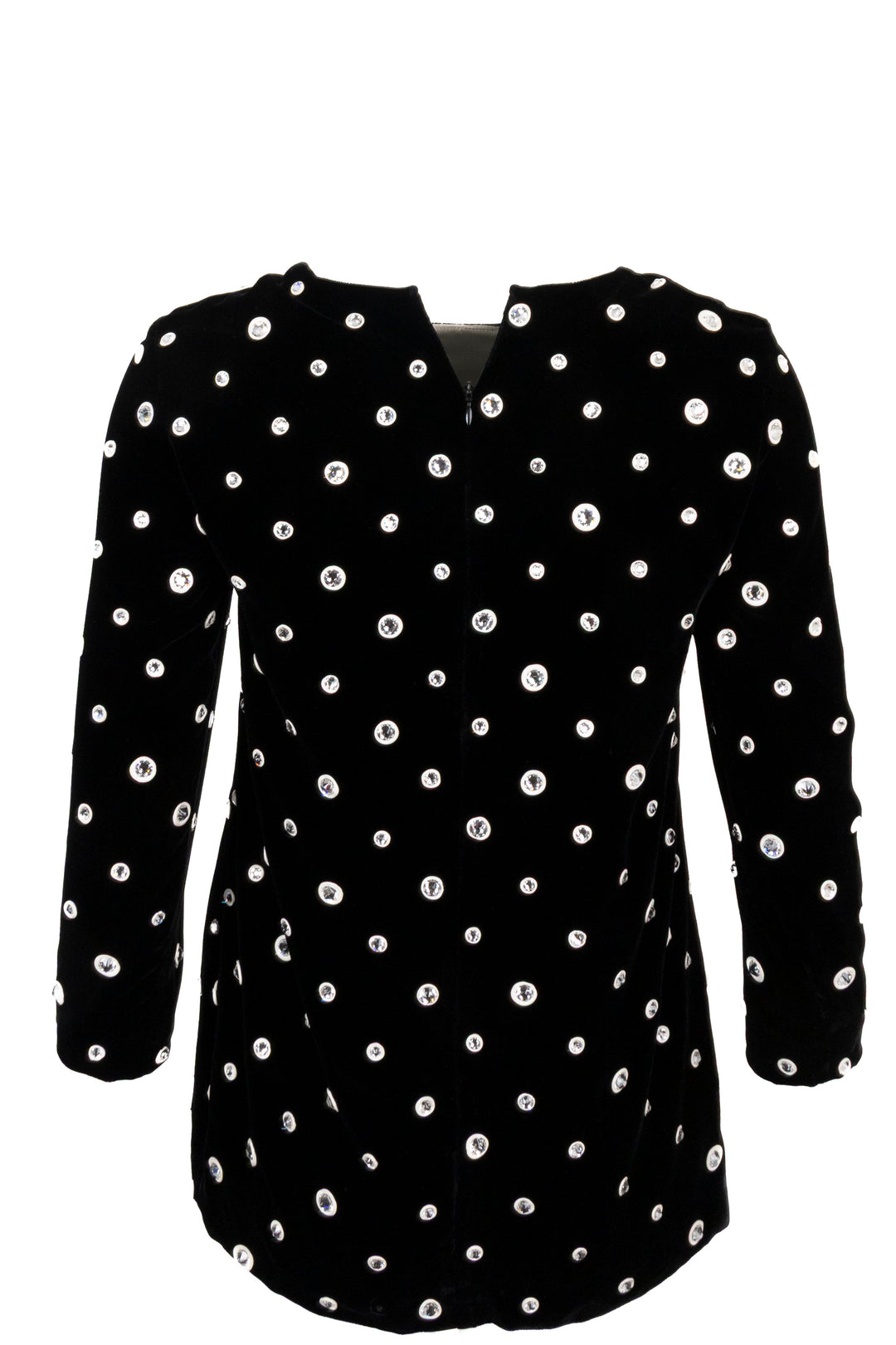 CÉLINE Crystal Velvet Top, Black