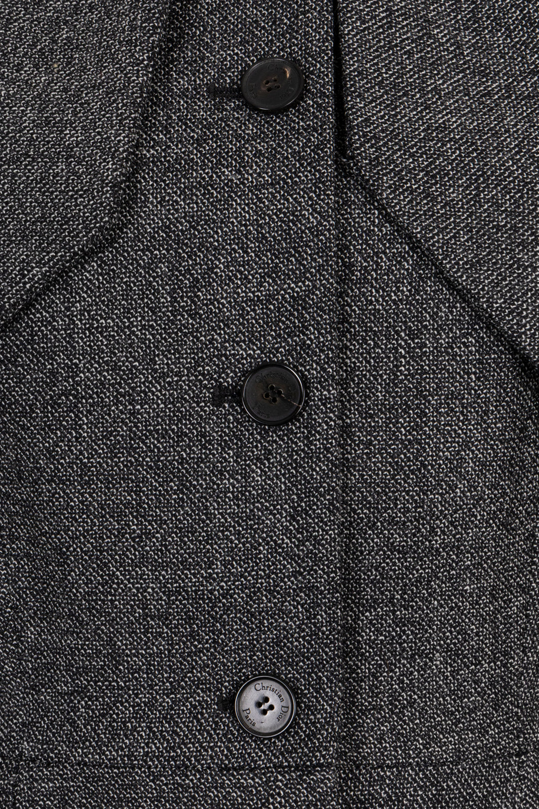 CHRISTIAN DIOR 2024 Short Sleeve Bow Jacket Wool Grey