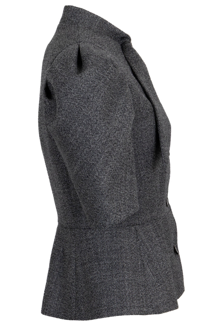 CHRISTIAN DIOR 2024 Short Sleeve Bow Jacket Wool Grey