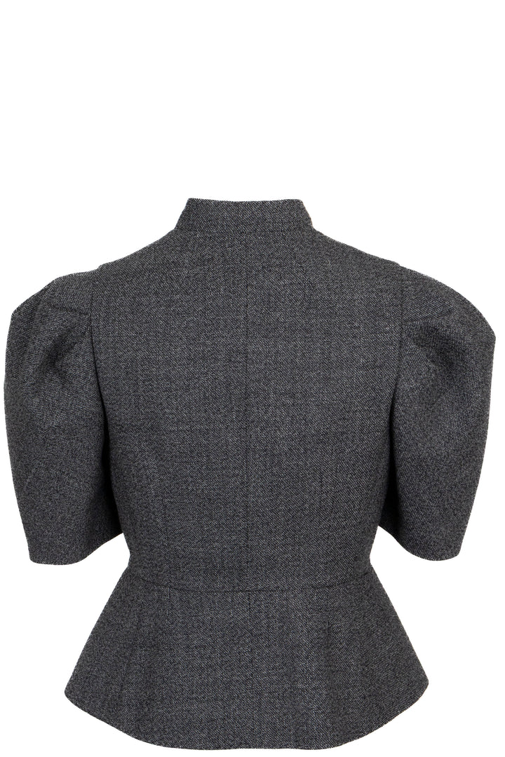 CHRISTIAN DIOR 2024 Short Sleeve Bow Jacket Wool Grey