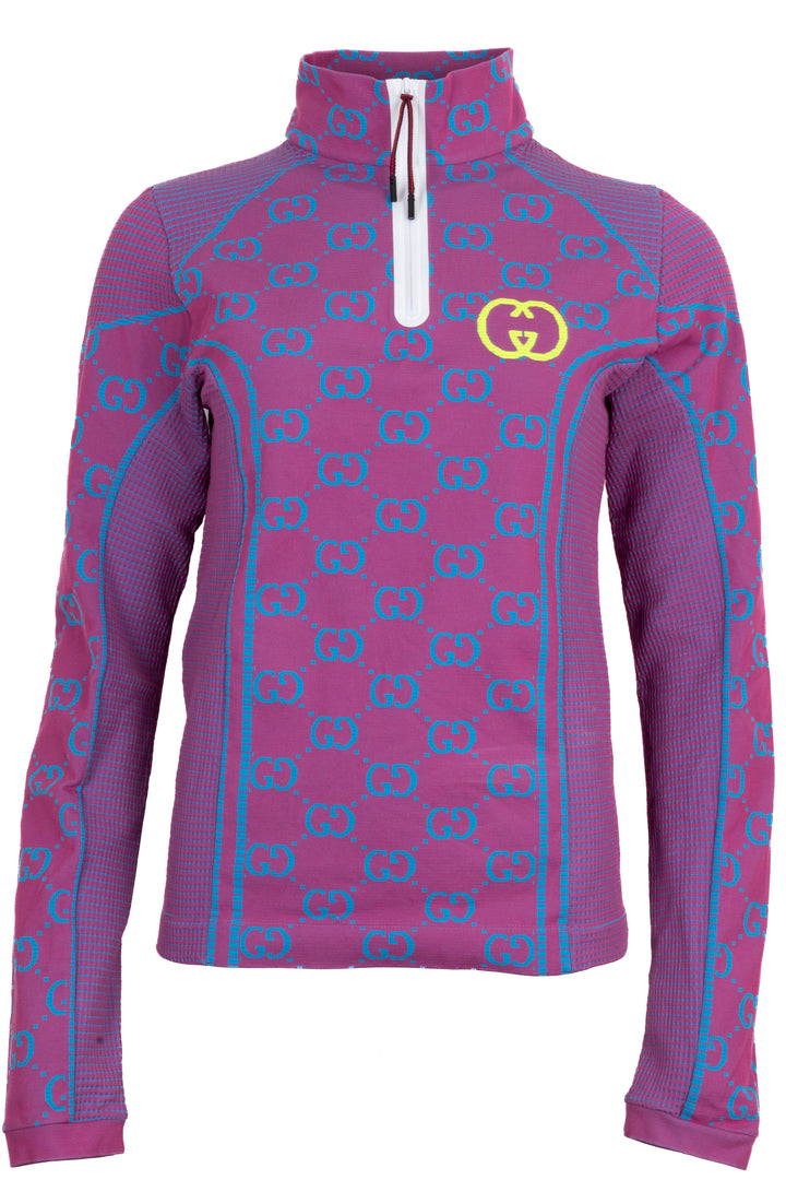 GUCCI GG Tubular Longsleeve Jersey Purple
