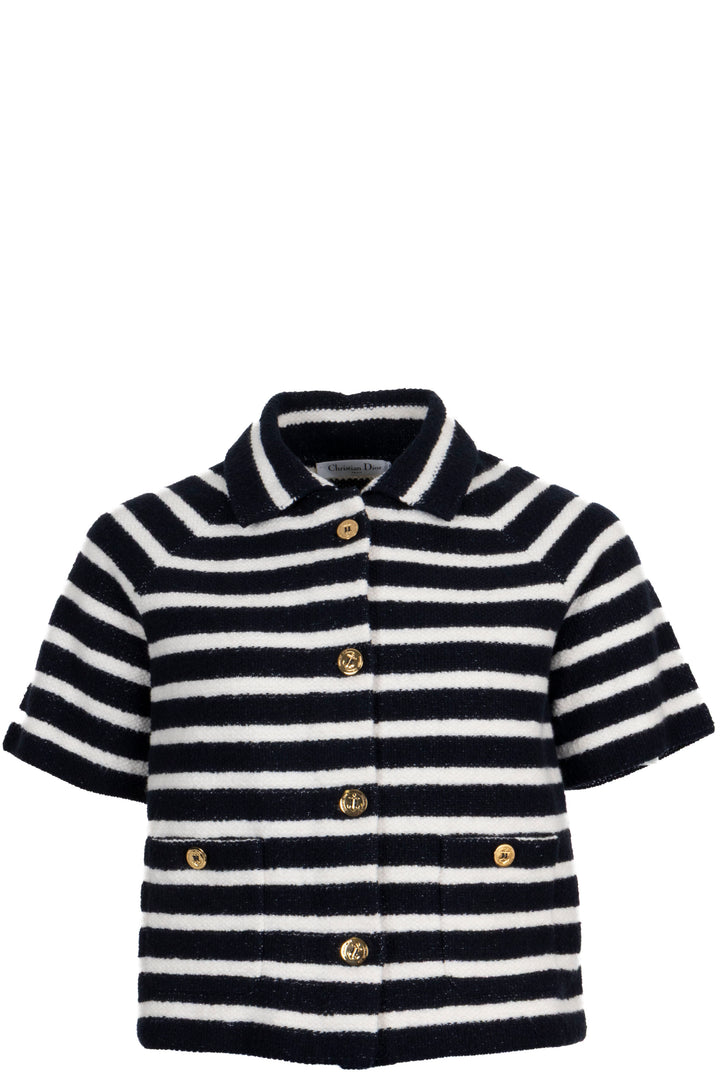 CHRISTIAN DIOR Marinière Short Sleeve Jacket Cotton Blue