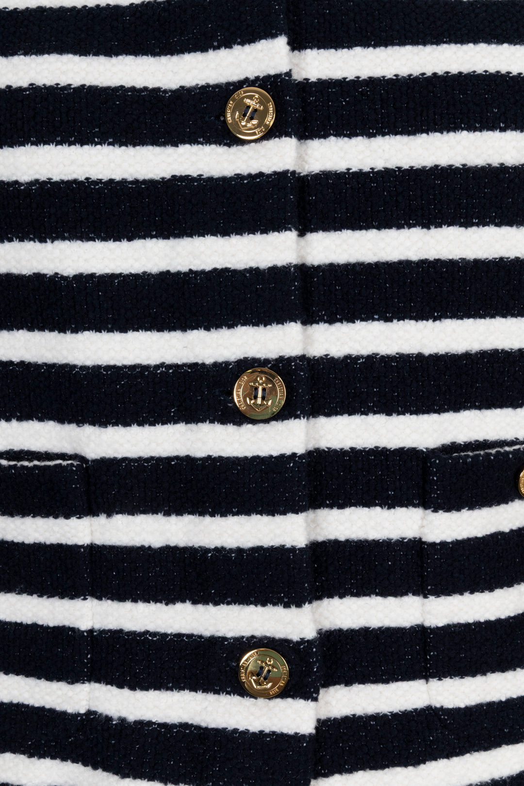 CHRISTIAN DIOR Marinière Short Sleeve Jacket Cotton Blue