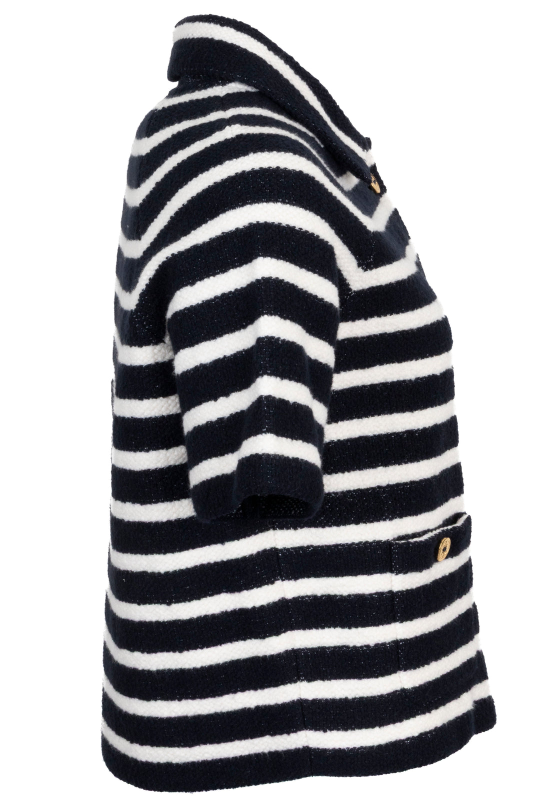 CHRISTIAN DIOR Marinière Short Sleeve Jacket Cotton Blue