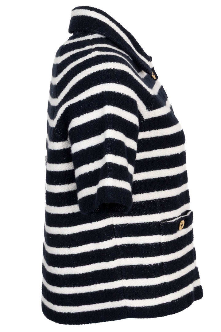 CHRISTIAN DIOR Marinière Short Sleeve Jacket Cotton Blue
