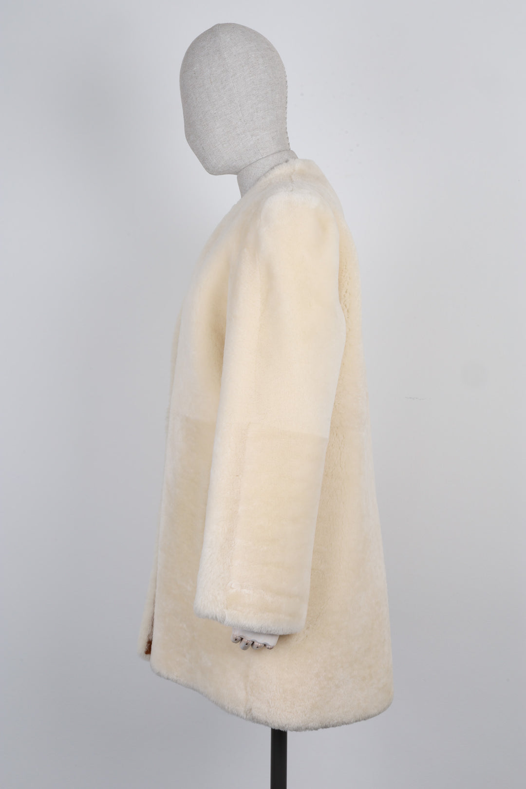CHLOÉ Fur Short Coat Light Ochre