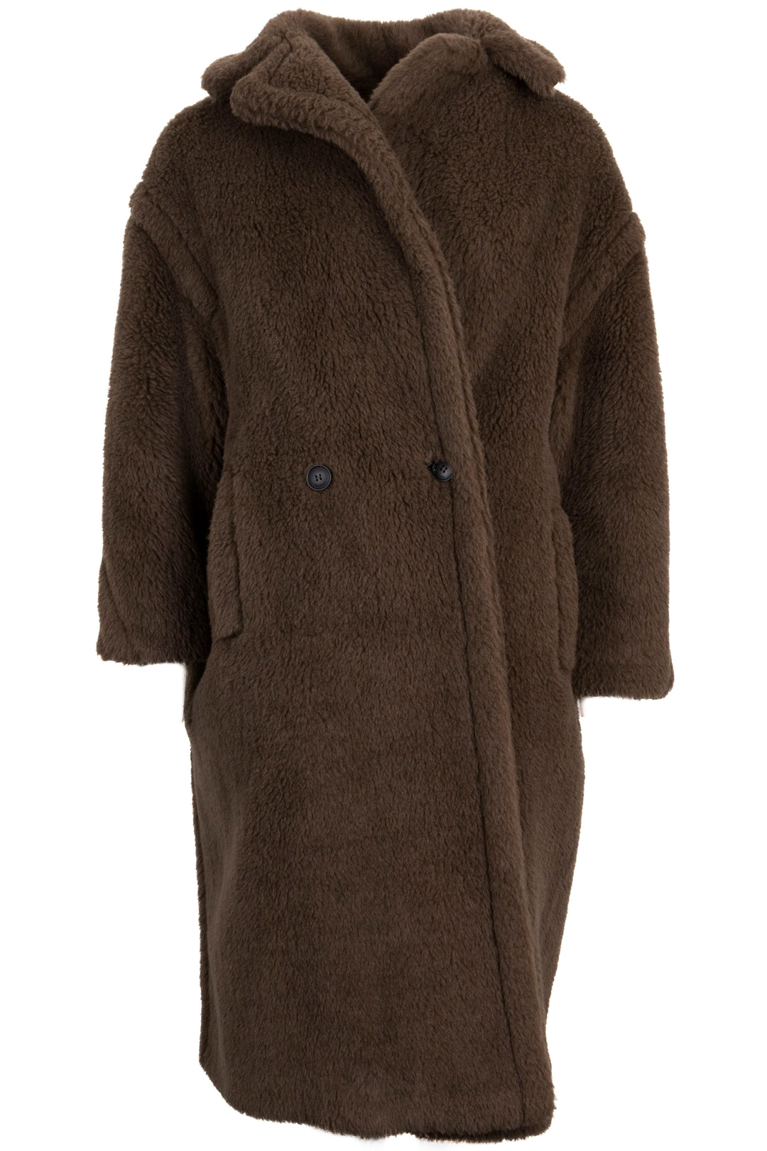 MAX MARA Teddy Icon Coat Alpaca Dark Brown